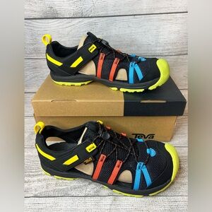 Teva Black and Neon Adventure Shoes